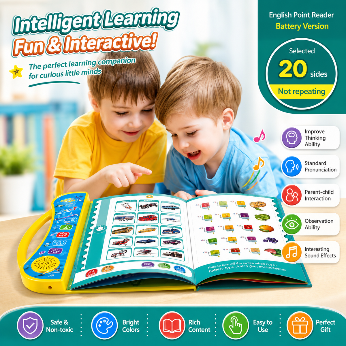 TalkNLearn Sound Book — Interactive Phonics & Speech Learning Book for Kids