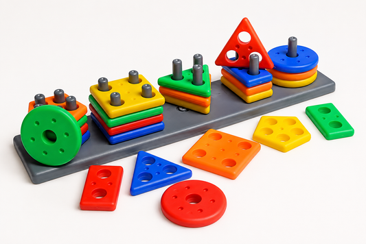 Montessori Shape Genius Kit — Shape Sorting & Stacking Toy for Toddlers