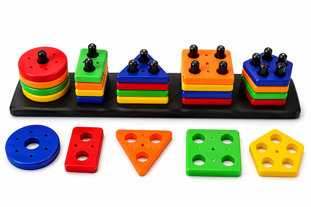 Montessori Shape Genius Kit — Shape Sorting & Stacking Toy for Toddlers