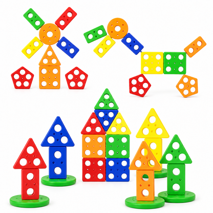 Montessori Shape Genius Kit — Shape Sorting & Stacking Toy for Toddlers