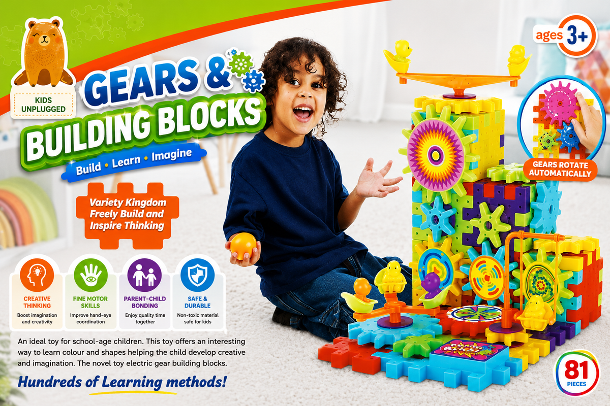 Little Engineer Gear Lab — STEM Gear Building Kit for Kids 3+