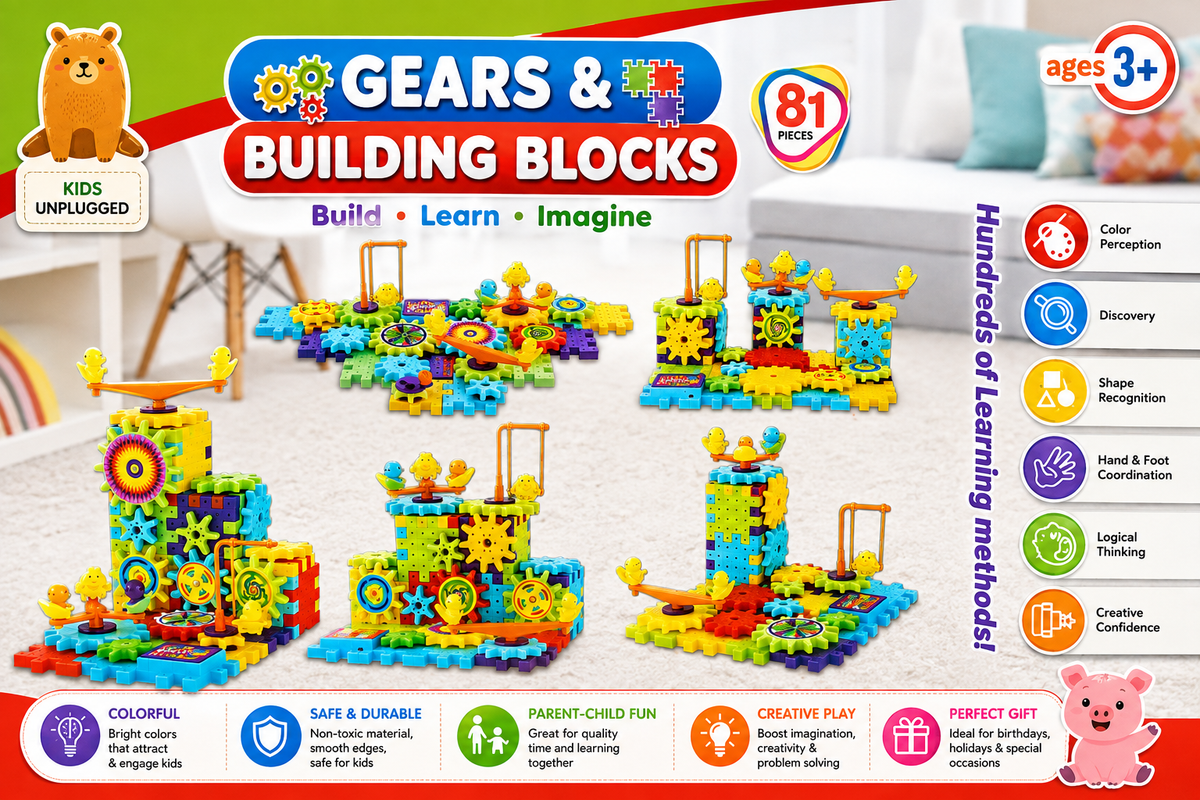 Little Engineer Gear Lab — STEM Gear Building Kit for Kids 3+